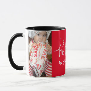 Hand Drawn Script Santa Christmas Mug