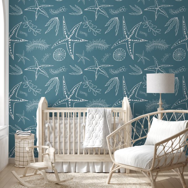 Hand Drawn Sea Life Wallpaper (Kids)