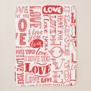 hand-drawn seamless background with love doodles  sherpa blanket