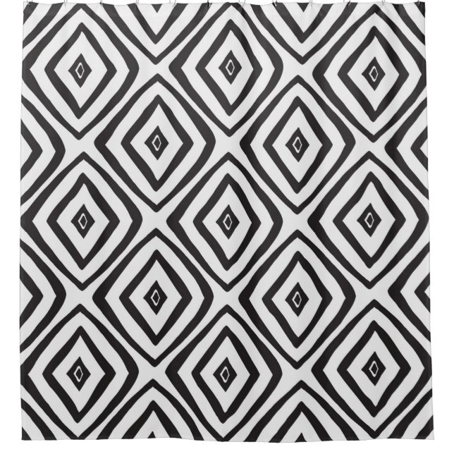Hand drawn seamless pattern in black and white.  (Front)