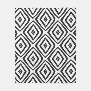Hand drawn seamless pattern in black and white.  fleece blanket