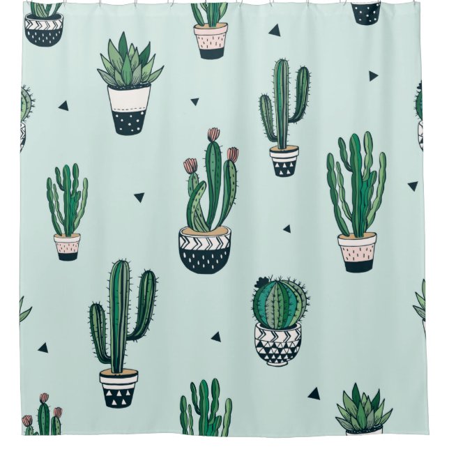 Hand drawn seamless pattern with cacti and succule (Front)
