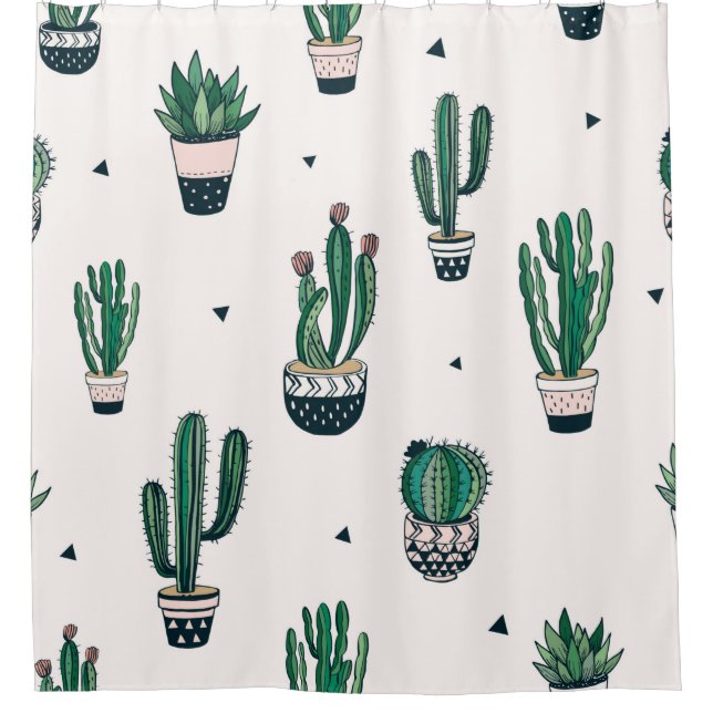 Hand drawn seamless pattern with cacti and succule (Front)