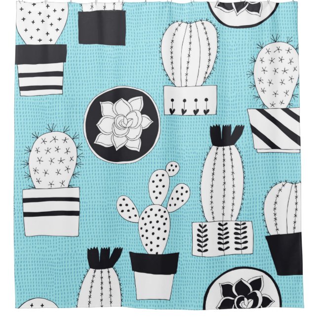 Hand drawn seamless pattern with cactus and succul (Front)