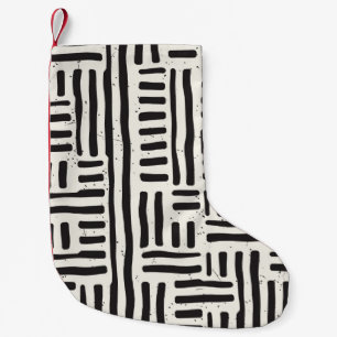 Hand drawn seamless repeating pattern with lines t small christmas stocking