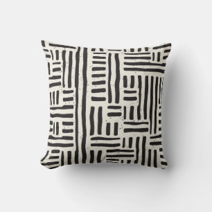 Hand drawn seamless repeating pattern with lines t throw pillow