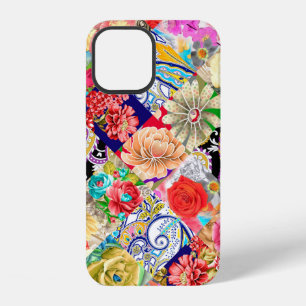 Hand drawn seamless vintage pattern with cute suga iPhone 12 case