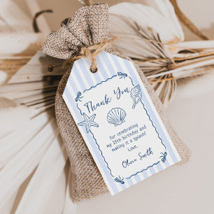Hand Drawn Seashell Birthday Gift Tags