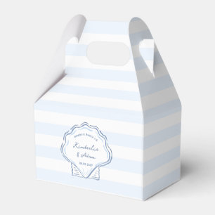 Hand-Drawn Shell Monogram Coastal Wedding Favor Box