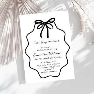 Hand Drawn She's Tying The Knot Bridal Shower Invitation