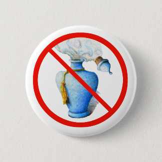 Hand Drawn Sign: No Perfume 2 Inch Round Button