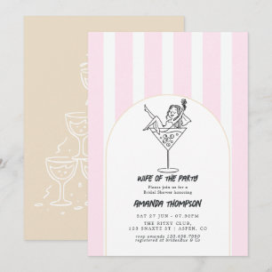 Hand Drawn Sketch Wife of the Party Bridal Shower Invitation