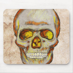 Hand Drawn Skull Mouse Pad