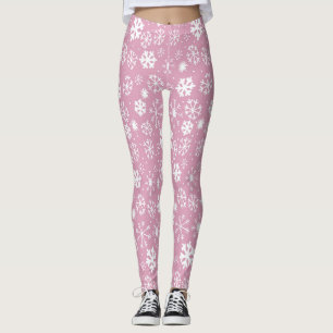 Hand Drawn Snowflake Snowstorm With Marshmallow Pi Leggings