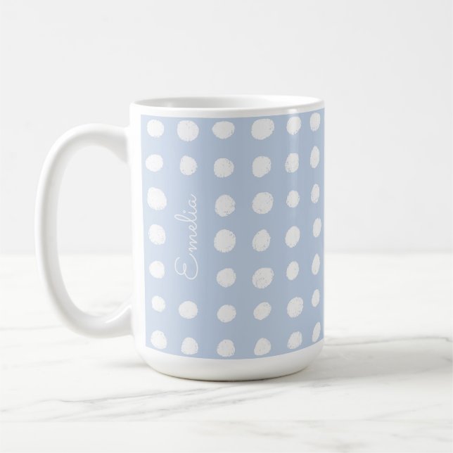 Hand Drawn Spots Personalized Mug (Left)