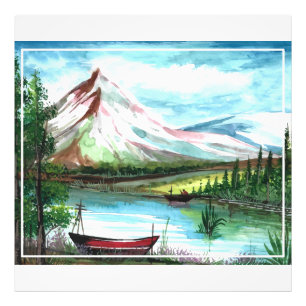 Hand Drawn Spring Landscape Scenery-24531 Photo Print