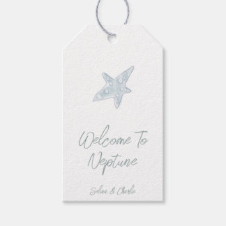Hand Drawn Starfish Coastal Wedding Gift Tags