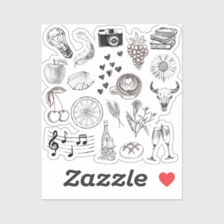 Hand drawn stickers 