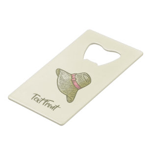 Hand Drawn Straw Hat Yellow Credit Card Bottle Opener