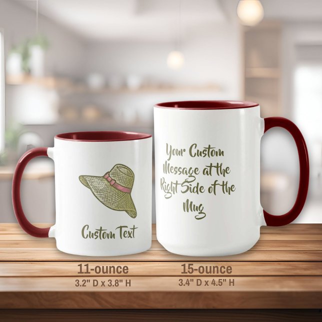 Hand Drawn Straw Hat Yellow Mug (Creator Uploaded)