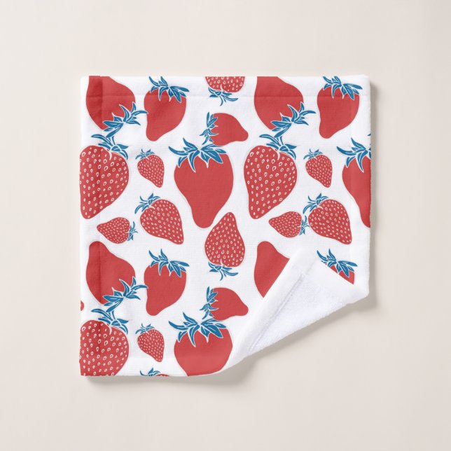 Hand drawn strawberry seamless pattern. background wash cloth (Wash Cloth)