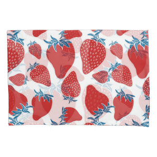 Hand Drawn Strawberry Vintage Pattern Pillowcase