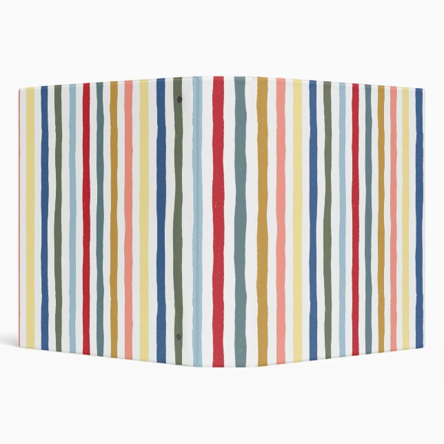 Hand-drawn stripes in mid century modern colours binder (Background)