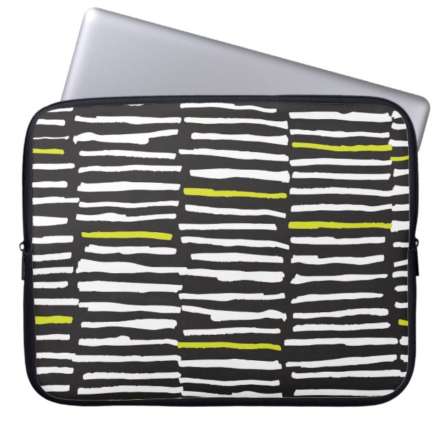 Hand Drawn Stripes: Vintage Pattern. Laptop Sleeve (Front)