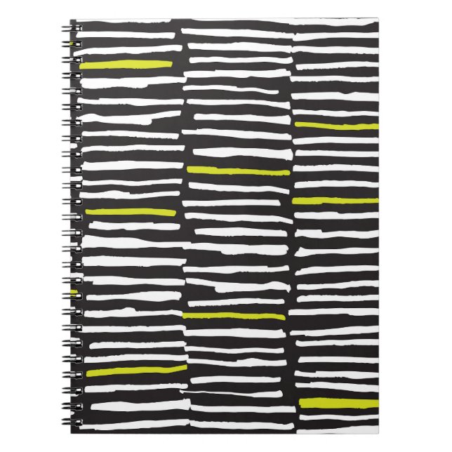 Hand Drawn Stripes: Vintage Pattern. Notebook (Front)