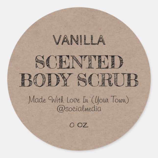 Hand Drawn Style Product Labels (Front)