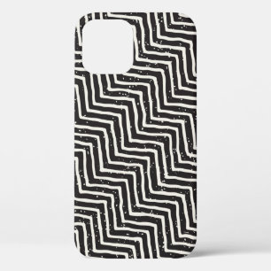 Hand drawn style seamless pattern. Abstract geomet iPhone 12 Case