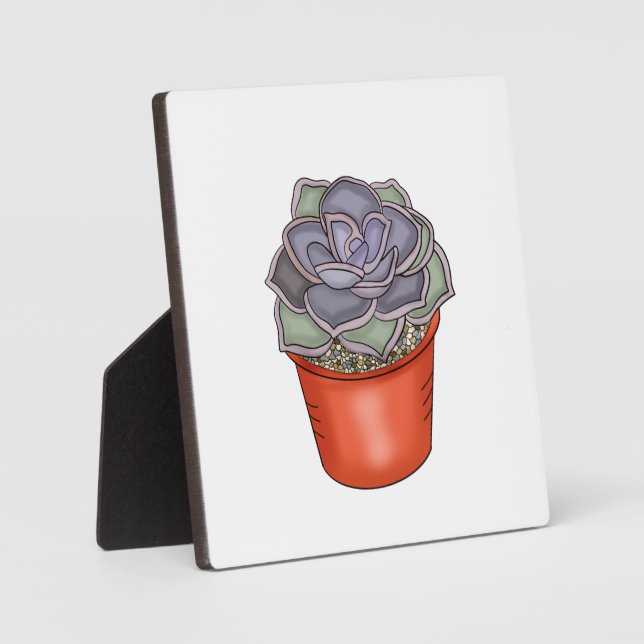Hand drawn Succulent  Plaque (Front)