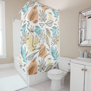 Hand drawn summer tropical pattern
