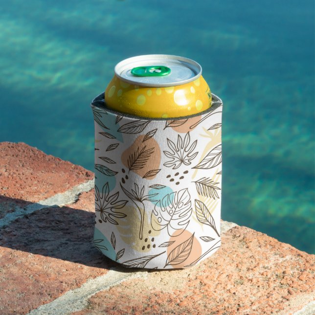 Hand drawn summer tropical pattern can cooler (In Situ Pool)