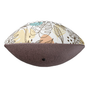 Hand drawn summer tropical pattern football