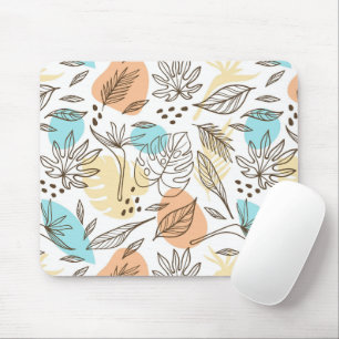 Hand drawn summer tropical pattern mouse pad