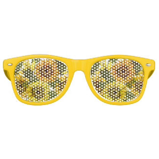 Hand Drawn Sunflower Retro Sunglasses
