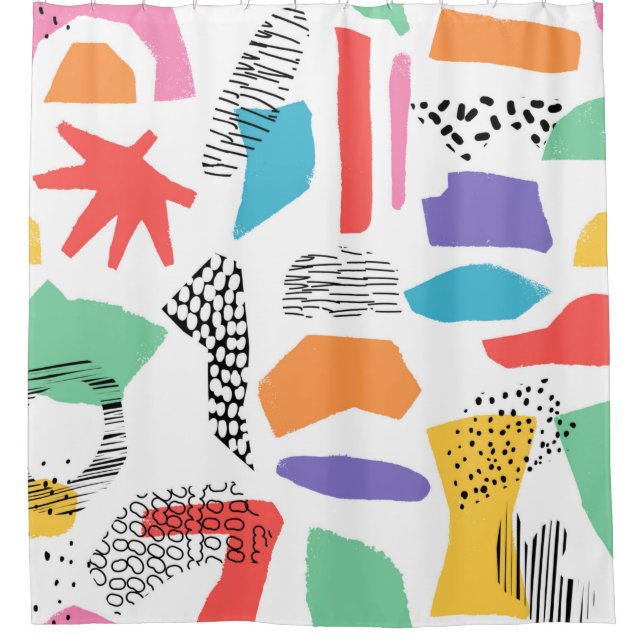 Hand drawn surface design. Artistic Memphis textur (Front)