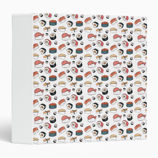 Hand-Drawn Sushi Mix Binder (Front/Spine)
