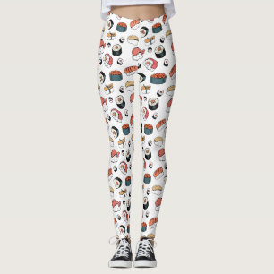 Hand-Drawn Sushi Mix Leggings