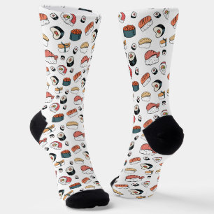 Hand-Drawn Sushi Mix Socks