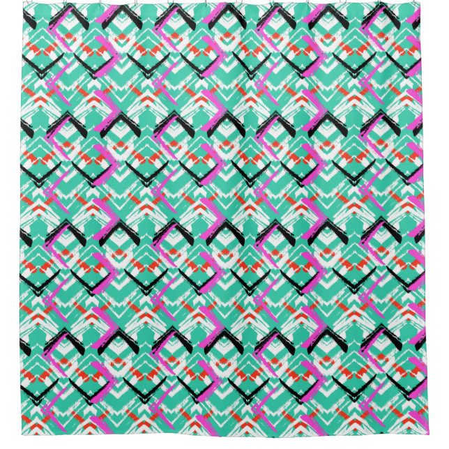 Hand Drawn Teal Zig Zag Pattern (Front)