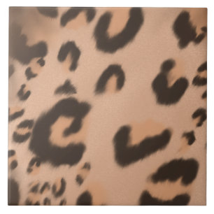 Hand Drawn Textured Leopard Print Tile