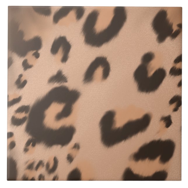 Hand Drawn Textured Leopard Print Tile (Front)