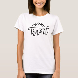Hand Drawn Travel Text T-Shirt