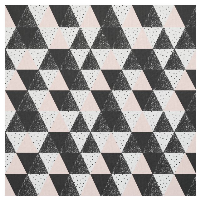 Hand Drawn Triangle Geometric Pattern Fabric (Swatch)