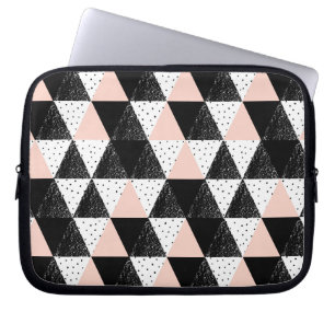 Hand Drawn Triangle Geometric Pattern Laptop Sleeve