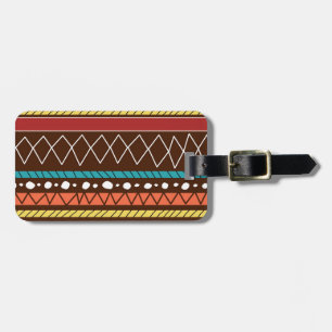 Hand Drawn Tribal Pattern Luggage Tag