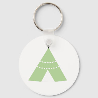 Hand-drawn tribal teepee. keychain