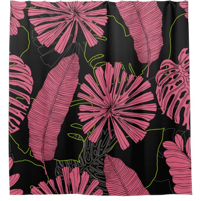 Hand drawn tropical leaves. Exotic plant. Tropical (Front)
